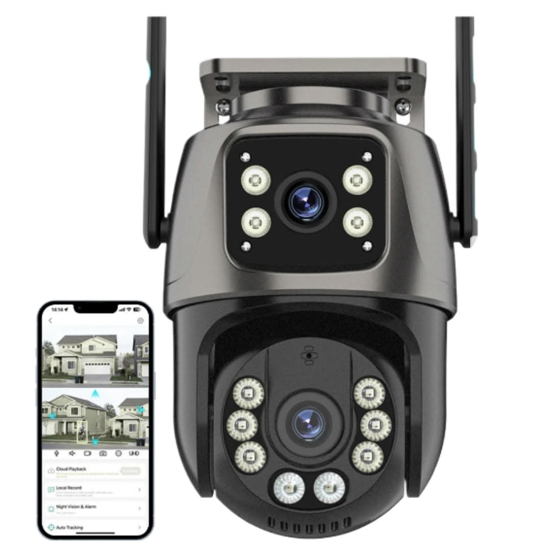 4K 8MP WiFi Outdoor Camera | Dual Lens AI CCTV - Home Pulse