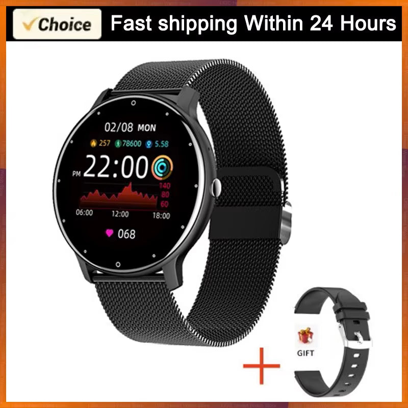 2025 Smart Watch for Women & Men – Fitness Tracker with 1.28" HD Touch Display, Heart Rate & Blood Pressure Monitor, IP67 Waterproof, Android & iOS
