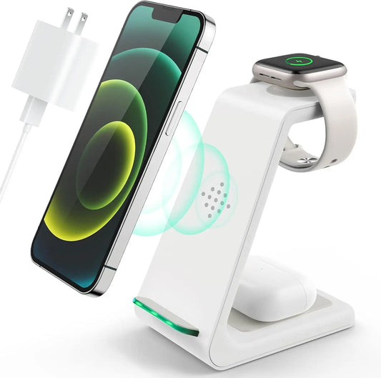 3-in-1 Wireless Charging Station 2025 | Fast Charger Dock for iPhone, Apple Watch & AirPods - Home Pulse