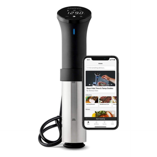 Anova Culinary Sous Vide Precision Cooker 2.0 (WiFi) | 1000W Immersion Circulator | App Control | Precise Temperature Cooking | Black