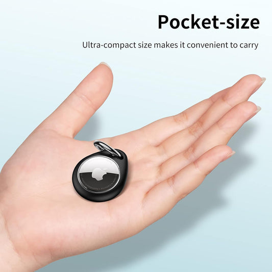 AirTag Protective Case 4-Pack | 360° TPU Keychain Holder | Black & Blue - Home Pulse