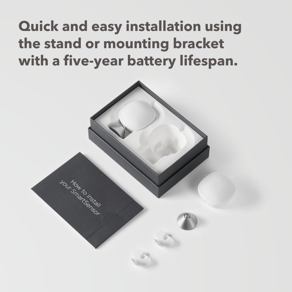 ecobee SmartSensor 2-Pack – Room Occupancy & Temperature Detection, Comfort, Security, Energy Savings, Compatible with ecobee Smart Thermostats