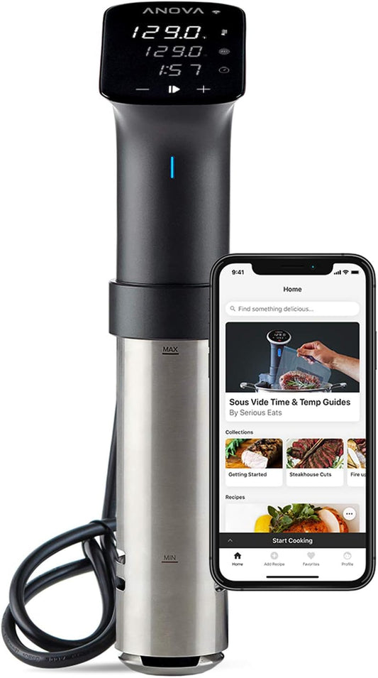Anova Culinary Sous Vide Precision Cooker Pro – 1200W Immersion Circulator with WiFi, Commercial-Grade Stainless Steel, IPX7 Waterproof