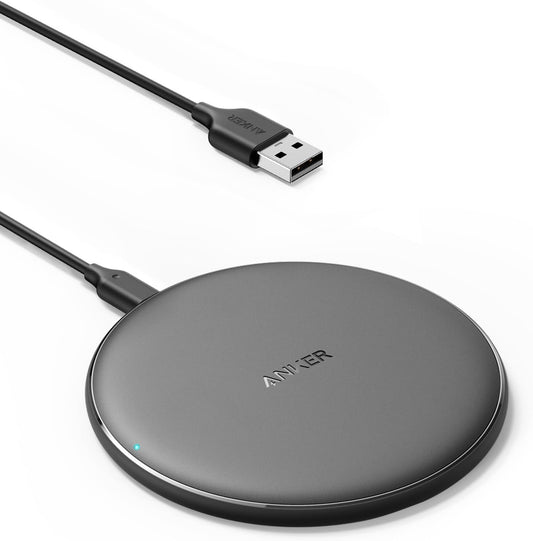 Anker 313 Wireless Charger Pad – Qi-Certified Fast Charging 10W for Samsung, 7.5W for iPhone, Compatible with AirPods, Black