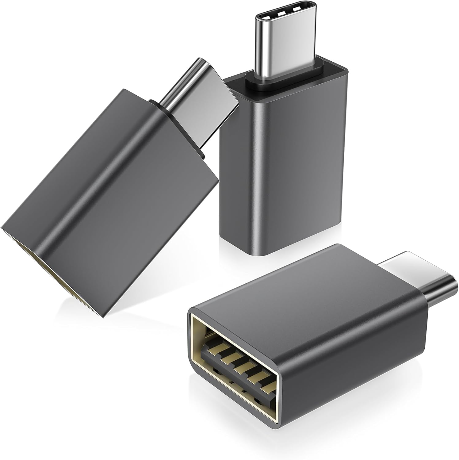 Basesailor USB-C to USB Adapter – 3-Pack OTG Converters for MacBook, iPad, iPhone, Samsung & USB Devices