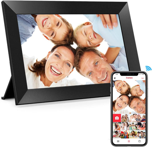 Frameo 10.1" WiFi Digital Photo Frame – HD IPS Touch Screen, 32GB Storage