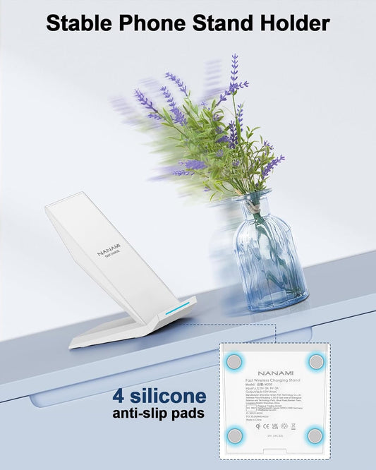 NANAMI Wireless Charger Stand | 10W Samsung 7.5W iPhone | Qi-Certified - Home Pulse
