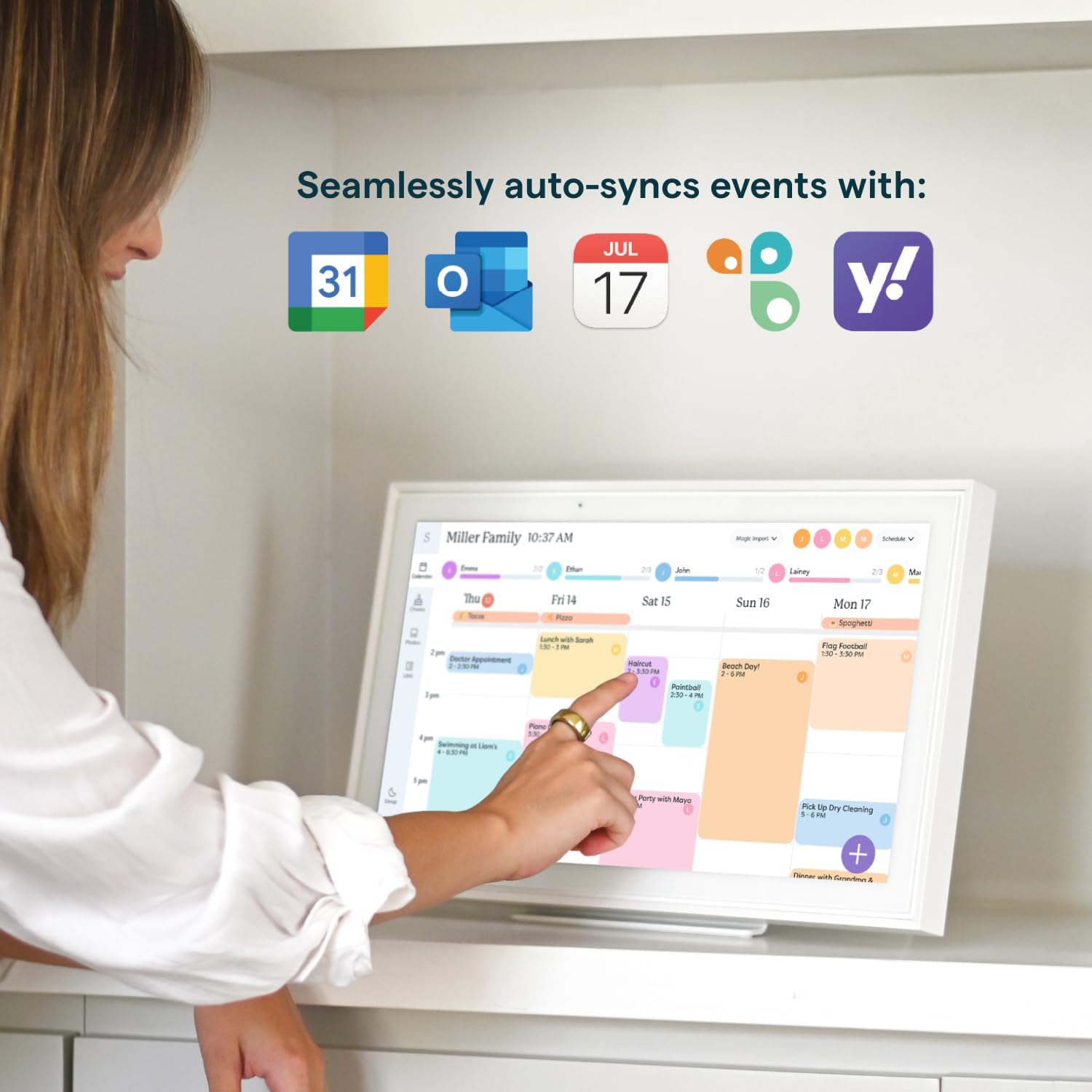 Skylight 15" Smart Digital Wall Calendar & Family Planner – Touchscreen Chore Chart
