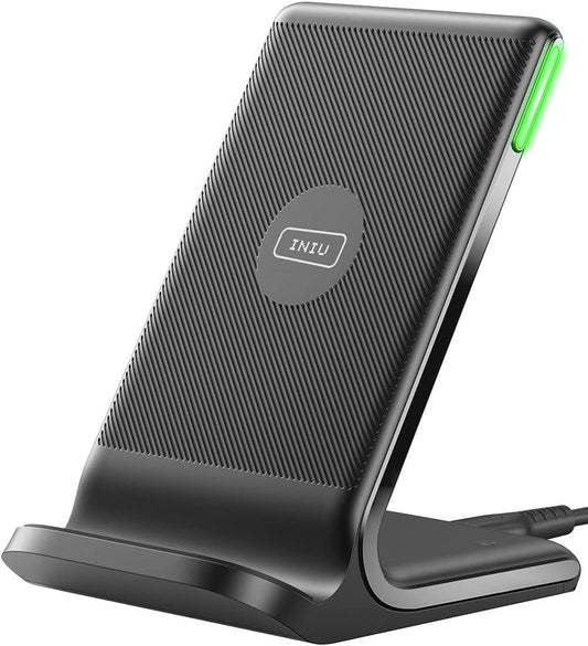 INIU Wireless Charger Stand 15W | Qi-Certified Fast Charging | iPhone & Samsung - Home Pulse