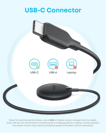 Anker Zolo Magnetic Wireless Charger – Qi2 15W MagSafe-Compatible Charging Pad for iPhone & AirPods, Black, 1-Pack