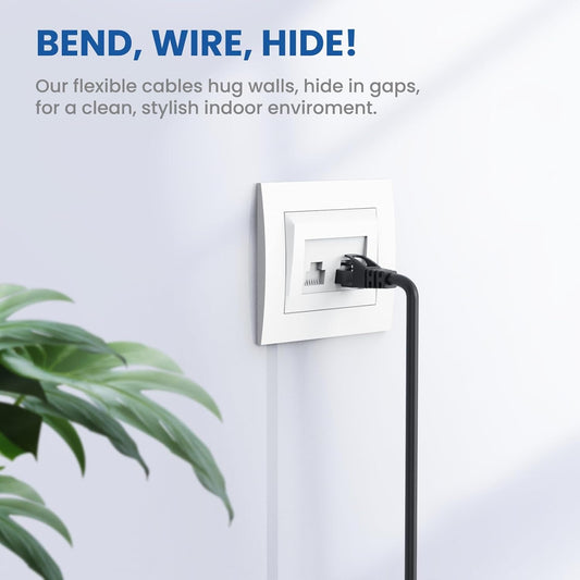 Cat6 Ethernet Cable 15ft 2-Pack | 10Gbps 500MHz | LAN & Patch Cord - Home Pulse