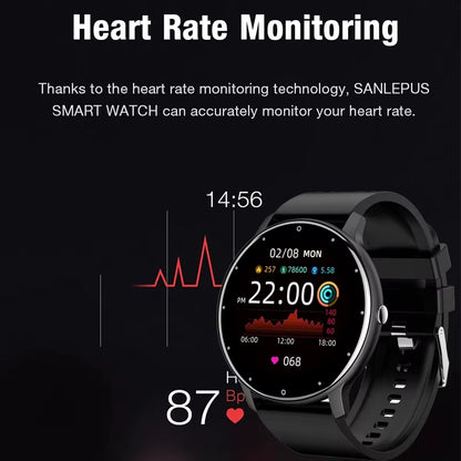 2025 Smart Watch for Women & Men – Fitness Tracker with 1.28" HD Touch Display, Heart Rate & Blood Pressure Monitor, IP67 Waterproof, Android & iOS