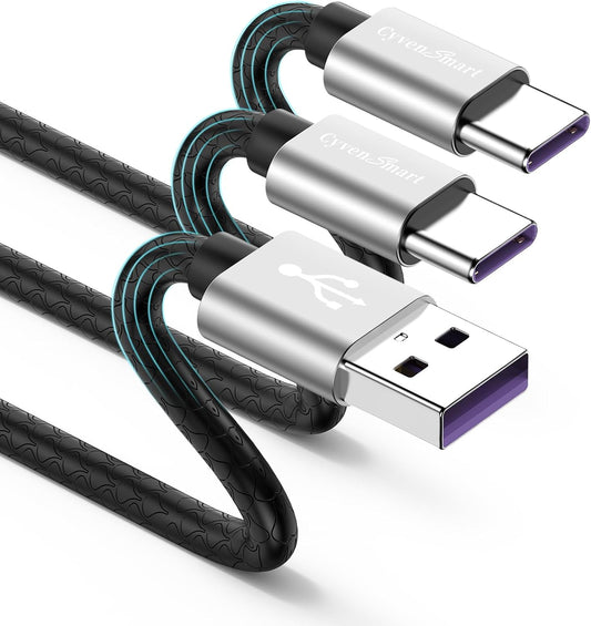 USB Type C Cable 10ft, [2 Pack] USB A 2.0 to USB-C 10 ft Type C Fast Charger Extra Long Durable TPE USBC to USBA Cord for iPhone 16/15 Pro Plus Pro Max Samsung Galaxy A10/A20/A51/S10/S9/S8 Plus/Note 9