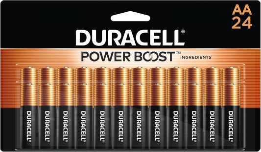 Duracell Coppertop AA Batteries – 24-Pack, Long-Lasting Alkaline, Power Boost, Ideal for Household & Office Devices