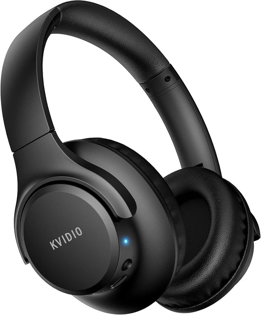 Bluetooth Over-Ear Headphones – 65H Playtime, Wireless with Mic, Foldable Lightweight Headset, Deep Bass, HiFi Stereo, Low Latency