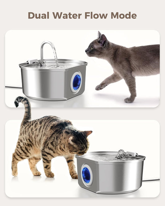 Cat Water Fountain Stainless Steel 3.2L | Automatic Pet Dispenser - Home Pulse