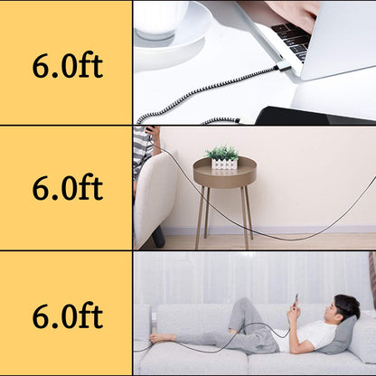 USB-C Cable 5-Pack 6ft | 3A Fast Charging Nylon Braided | Samsung Galaxy - Home Pulse