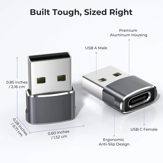 Basesailor USB to USB-C Adapter 2-Pack | OTG Converter | iPhone, iPad & Samsung - Home Pulse