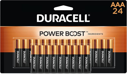 Duracell Coppertop AAA Batteries – 24-Pack, Long-Lasting Alkaline, Power Boost, Ideal for Household & Office Devices