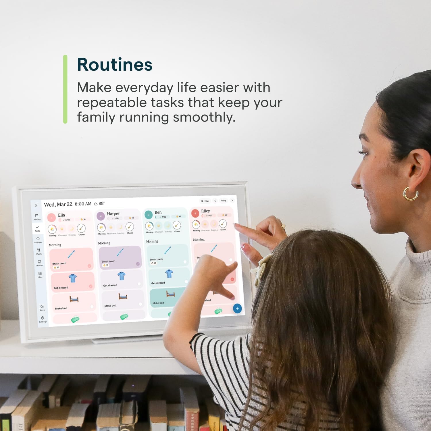 Skylight 15" Smart Digital Wall Calendar & Family Planner – Touchscreen Chore Chart
