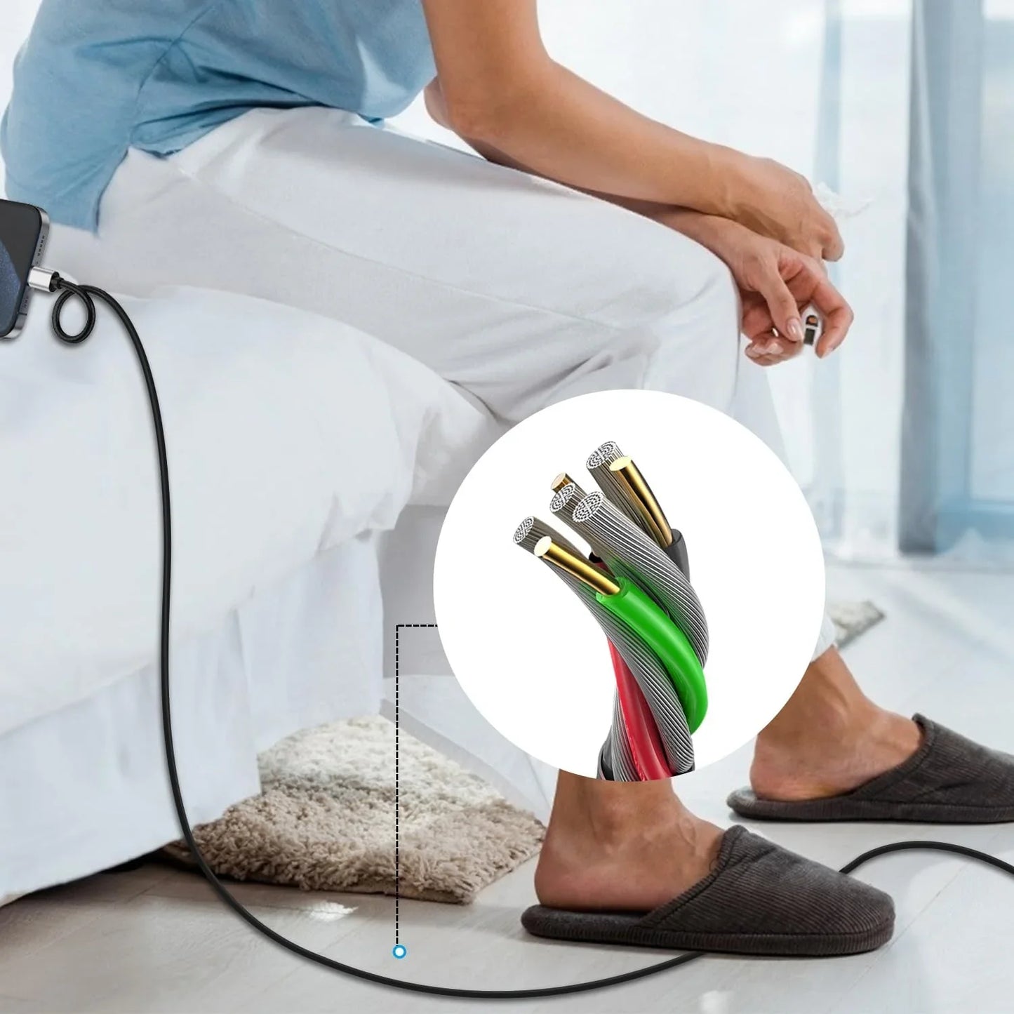 USB-C Cable 2-Pack 10ft | USB-A to USB-C Fast Charger | iPhone & Samsung - Home Pulse