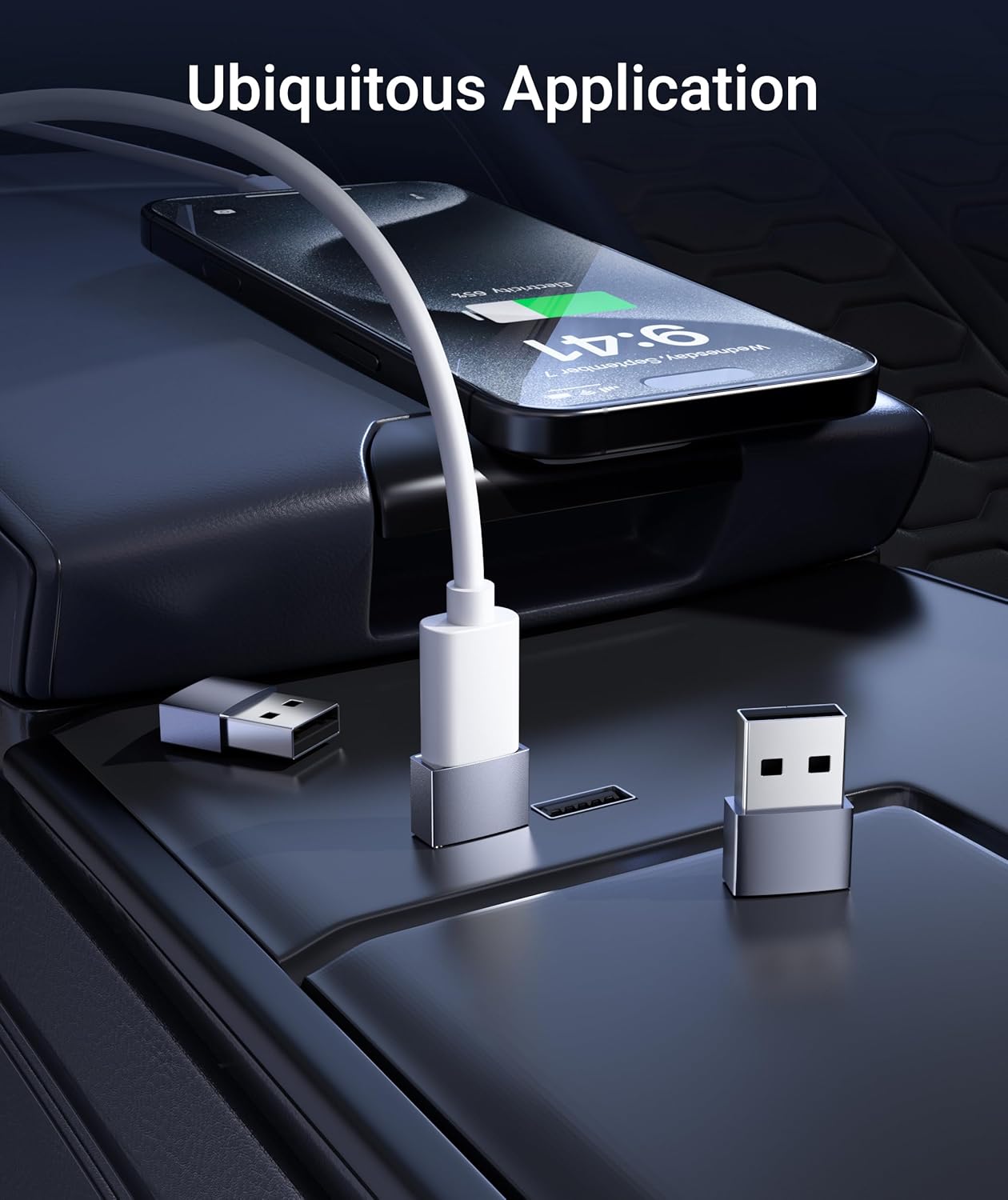 Syntech USB C Female to USB Male Adapter Pack of 3 [Travel Must Haves, Aluminum] USB C to USB Adapter, Type C Charger Cable Power Converter Compatible with iPhone 15 Apple Watch AirPods CarPlay, etc.