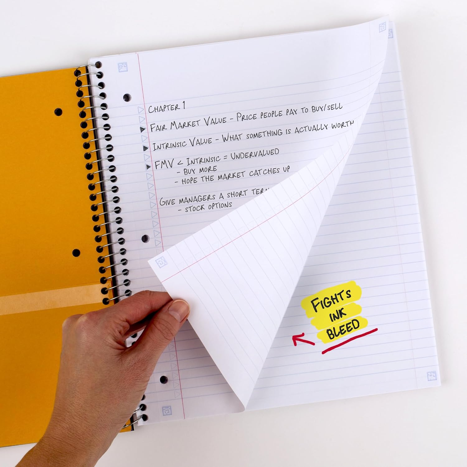 Five Star Spiral Notebook 6-Pack – 1 Subject, College Ruled, 8.5"x11", 100 Sheets, Ink Bleed Resistant, Water-Resistant Cover, Assorted Colors