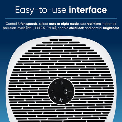 Blueair Blue Pure 211i Max Smart Air Purifier – Large Rooms up to 3,048 ft², HEPASilent™ Dual Filter, Smart App, Washable Pre-Filter, White
