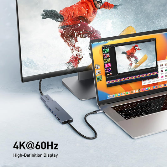 BENFEI USB-C Hub 7-in-1 | 4K HDMI, 100W PD, USB 3.0 & SD/TF Card Reader - Home Pulse
