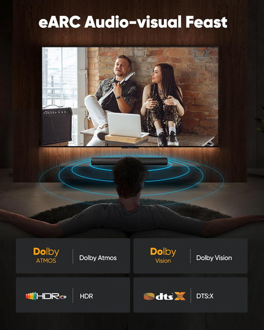 Highwings HDMI Cable 6.6ft | 8K\@60Hz 4K\@120Hz | Ultra High-Speed 48Gbps - Home Pulse