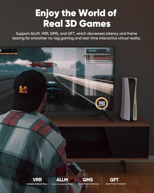 Highwings HDMI Cable 6.6ft | 8K\@60Hz 4K\@120Hz | Ultra High-Speed 48Gbps - Home Pulse