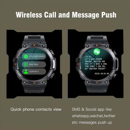 K56Pro Smart Watch for Men – 1.39" HD IPS Screen, Heart Rate & Blood Monitoring, Bluetooth Calling & Music, 400mAh Battery, Sport & Fitness Tracker