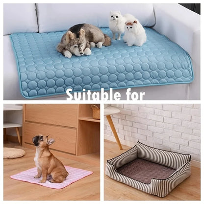 Dog Cooling Mat – Summer Pet Cooling Bed & Ice Pad Blanket for Dogs and Cats – Extra Large, Durable & Washable