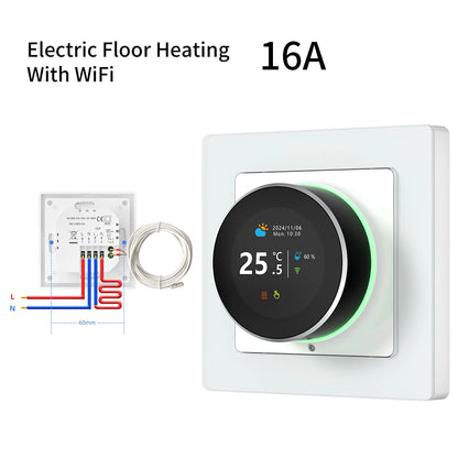 Tuya WiFi Smart Thermostat Knob | Temperature Controller for Boiler & Heating - Home Pulse