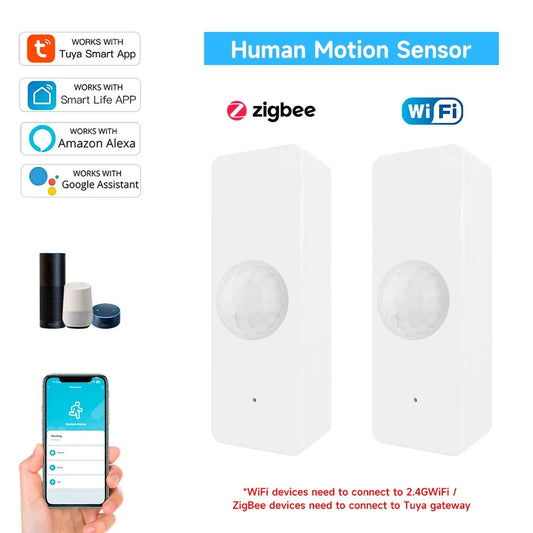 Tuya PIR Motion Sensor | WiFi Zigbee Smart Body Detector - Home Pulse