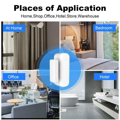 Tuya Zigbee Door & Window Sensor | Wireless Smart Home Security Alarm - Home Pulse