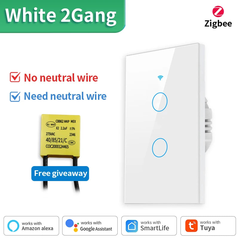 Smart Light Switch US | WiFi & Bluetooth | Alexa & Google Home - Home Pulse