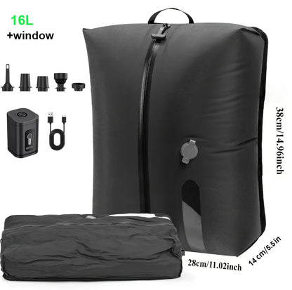 17L–34L Travel Vacuum Bag with Air Pump – Reusable Compression Storage Bag for Suitcases, Backpacks & Luggage – Space Saver Organizer
