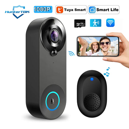Wireless Video Doorbell 1080P | WiFi Smart Camera | Tuya & Night Vision - Home Pulse