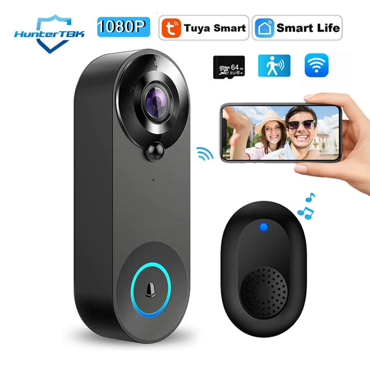 Wireless Video Doorbell 1080P | WiFi Smart Camera | Tuya & Night Vision - Home Pulse