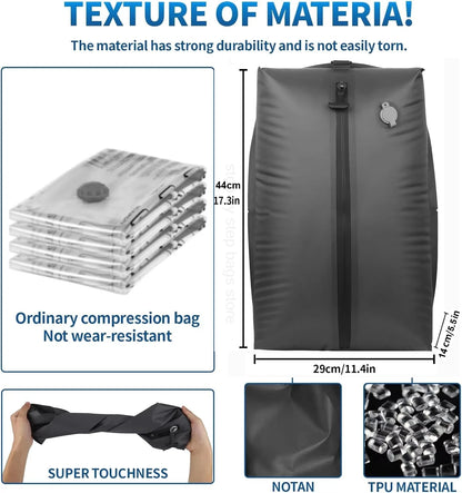 17L–34L Travel Vacuum Bag with Air Pump – Reusable Compression Storage Bag for Suitcases, Backpacks & Luggage – Space Saver Organizer