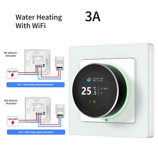 Tuya WiFi Smart Thermostat Knob | Temperature Controller for Boiler & Heating - Home Pulse