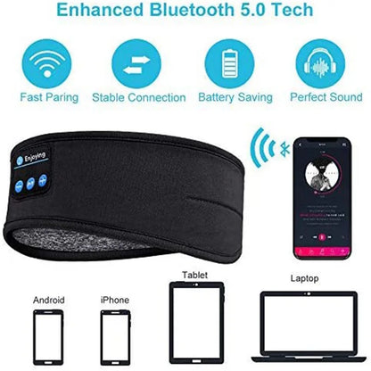 Bluetooth Headband Headphones | Wireless Sports & Sleep Eye Mask with Music - Home Pulse