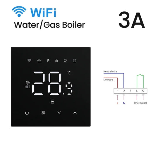 Tuya WiFi Smart Thermostat | Temperature Controller for Electric & Gas Boiler - Home Pulse