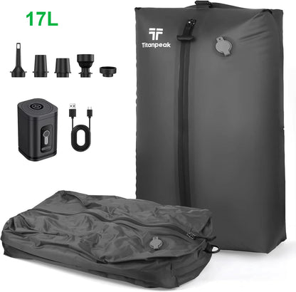 17L–34L Travel Vacuum Bag with Air Pump – Reusable Compression Storage Bag for Suitcases, Backpacks & Luggage – Space Saver Organizer