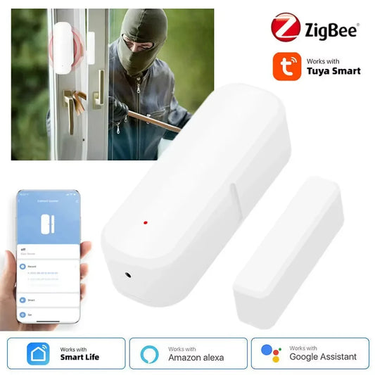 Tuya Zigbee Door & Window Sensor | Wireless Smart Home Security Alarm - Home Pulse