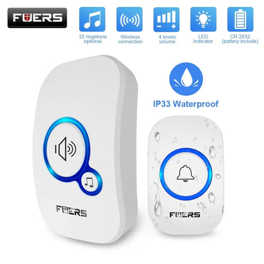 Wireless Doorbell Waterproof | Smart Chime 32 Songs | Home & Store Use - Home Pulse