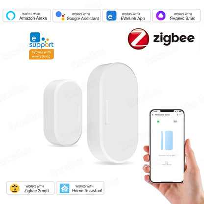 Ewelink Zigbee Door & Window Sensor | Wireless Smart Alarm Works with Alexa - Home Pulse