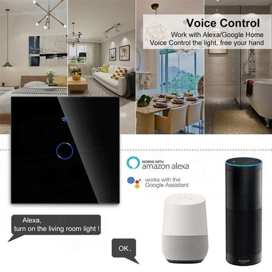 Smart Light Switch EU | WiFi & RF433 | Alexa & Google Home - Home Pulse