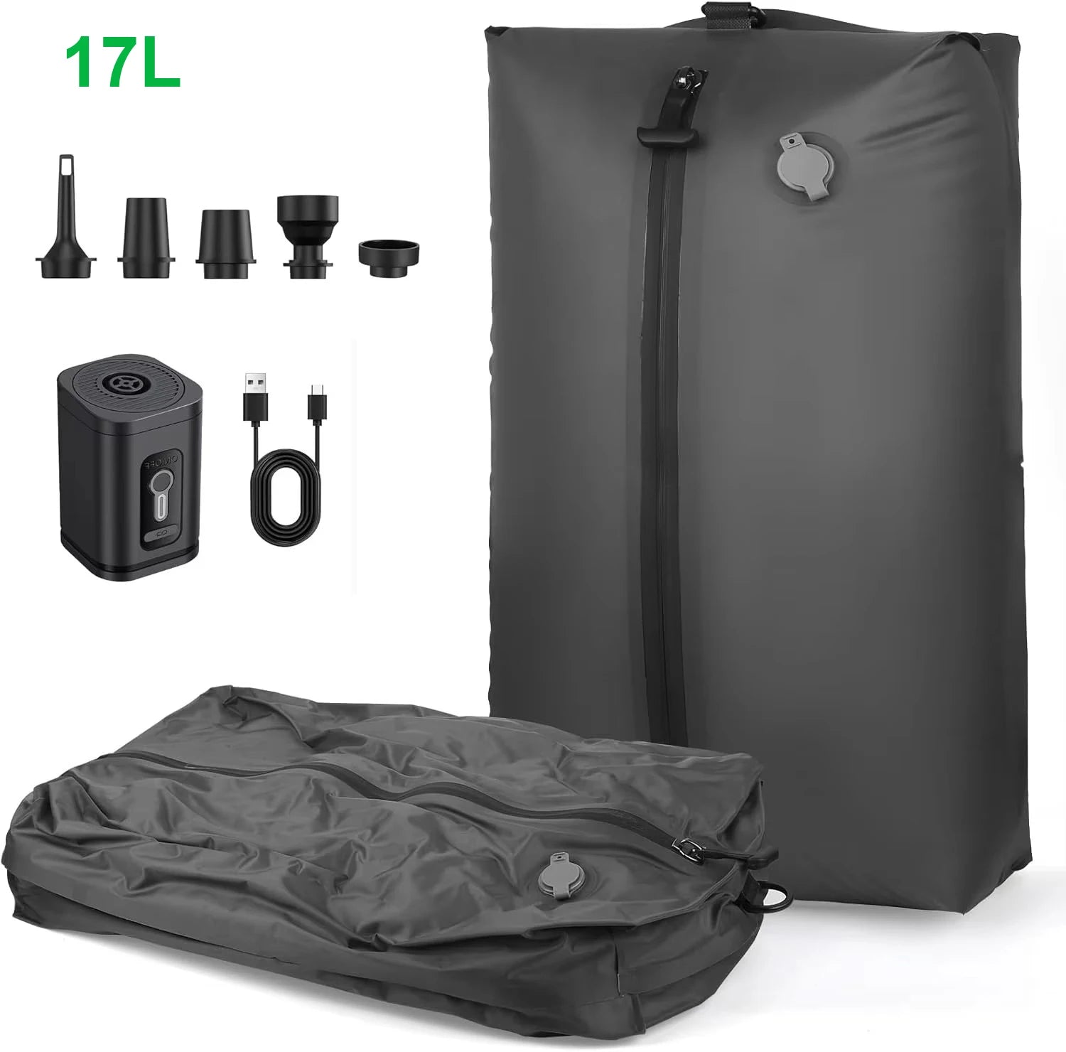 17L–34L Travel Vacuum Bag with Air Pump – Reusable Compression Storage Bag for Suitcases, Backpacks & Luggage – Space Saver Organizer